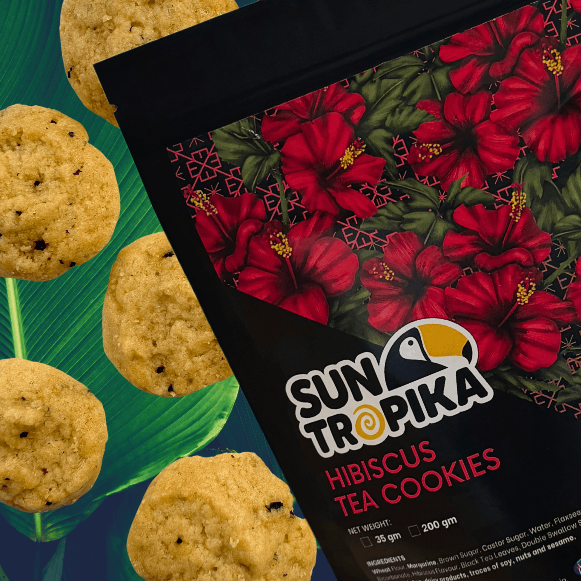 SunTropika Cookie Bag - Hibiscus Tea Cookies 200g (eggless) – The SunTropika Cookie Bag - Hibiscus Tea Cookies 200g (eggless) – The