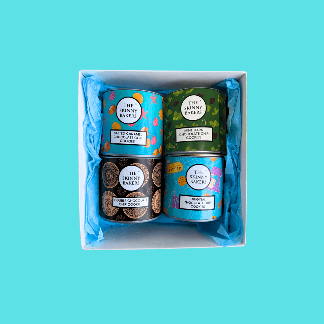 No Nuts Cookie Gift Set x4 (50g) - The Skinny Bakers, 