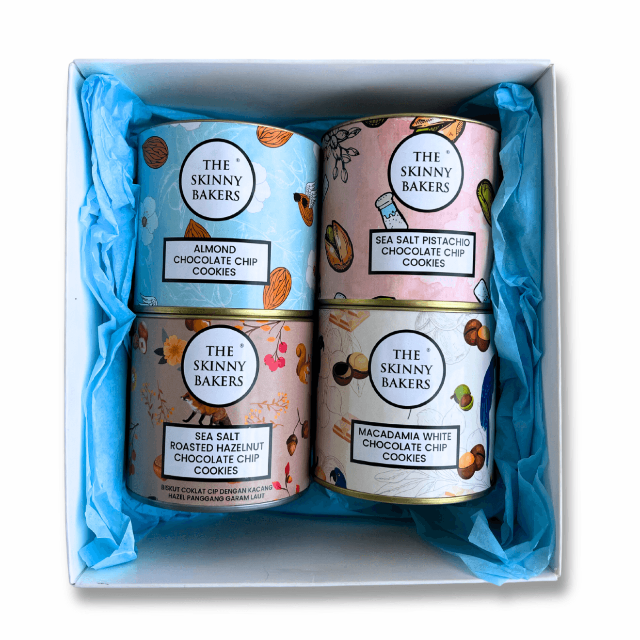 Nuts Cookie Gift Set x4 (50g) - The Skinny Bakers, 
