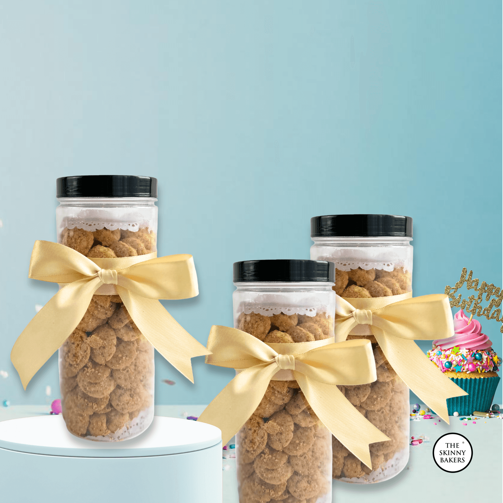 Plastic Jar - Large (Approx. 250g) PPT800BC - The Skinny Bakers, 