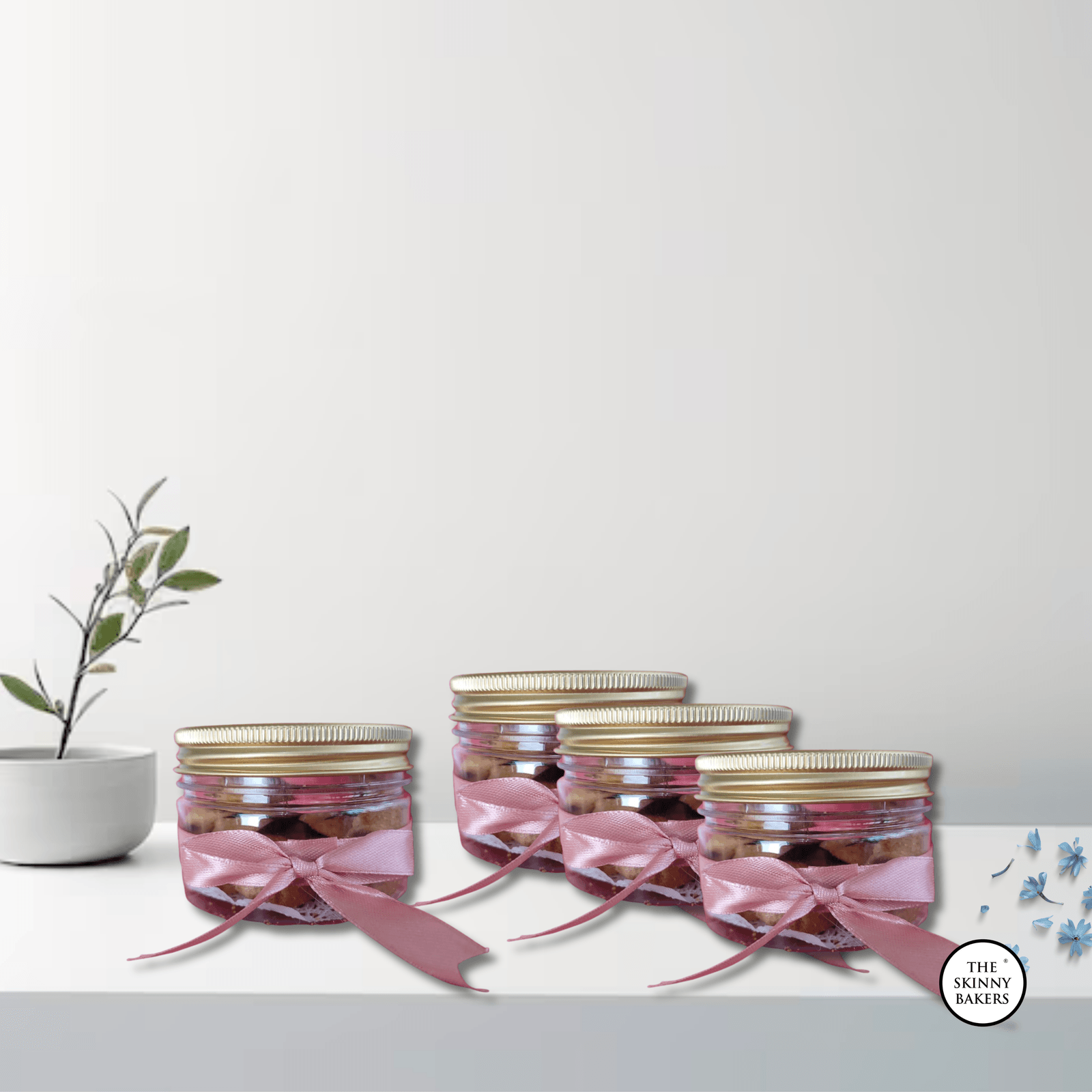 Plastic Jar - Small (Approx. 60g) PPT180BC - The Skinny Bakers, 