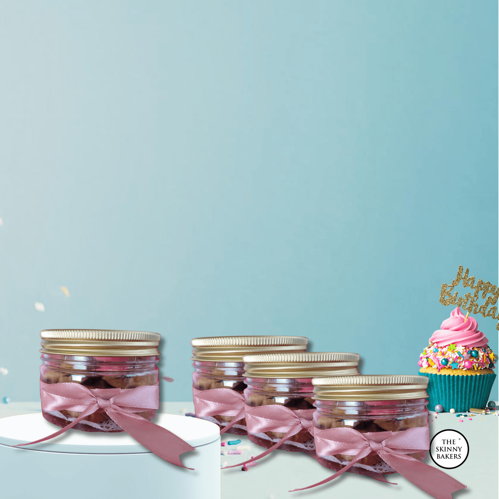 Plastic Jar - Small (Approx. 60g) PPT180BC - The Skinny Bakers, 