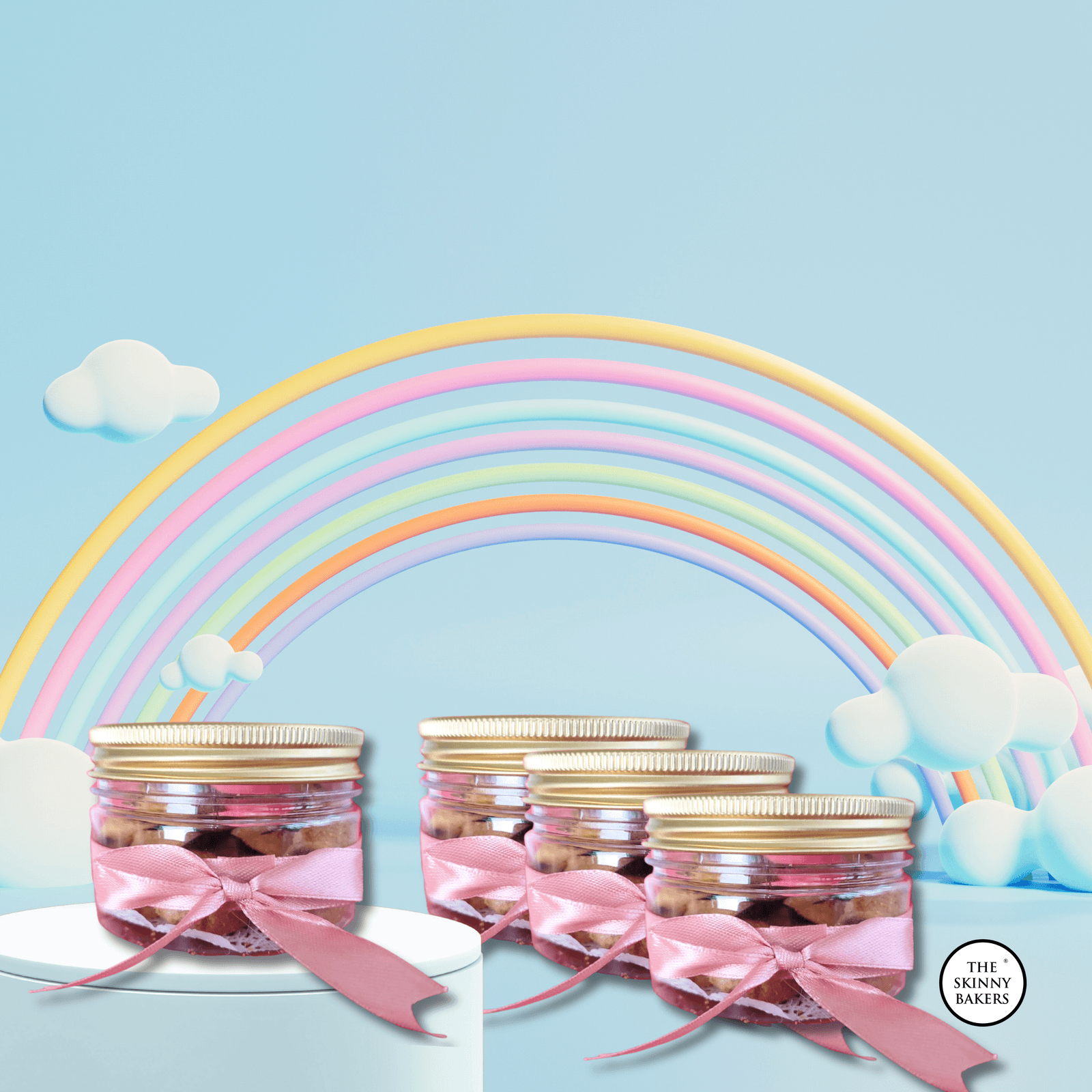 Plastic Jar - Small (Approx. 60g) PPT180BC - The Skinny Bakers, 