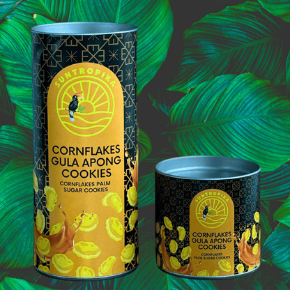 SunTropika Canister - Cornflakes Gula Apong Cookies (eggless) - The Skinny Bakers, 