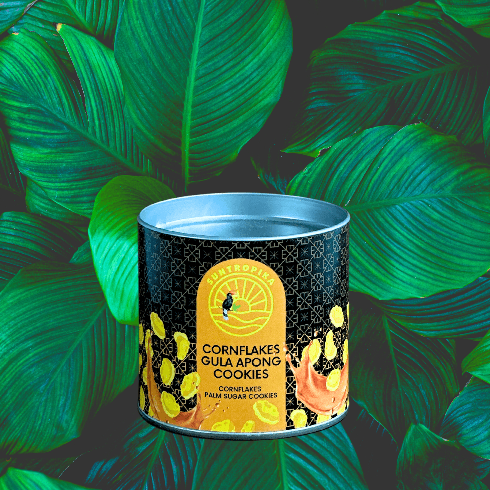 SunTropika Canister - Cornflakes Gula Apong Cookies (eggless) - The Skinny Bakers, 