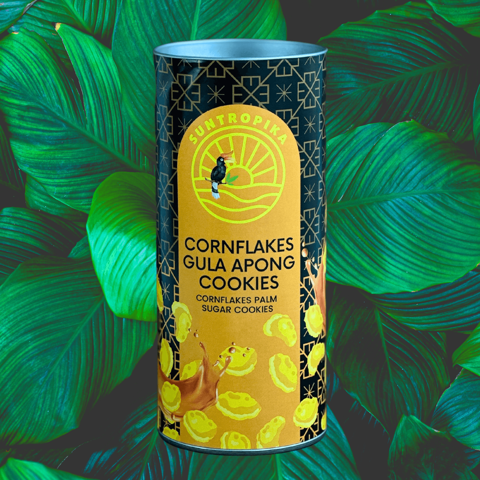 SunTropika Canister - Cornflakes Gula Apong Cookies (eggless) - The Skinny Bakers, 