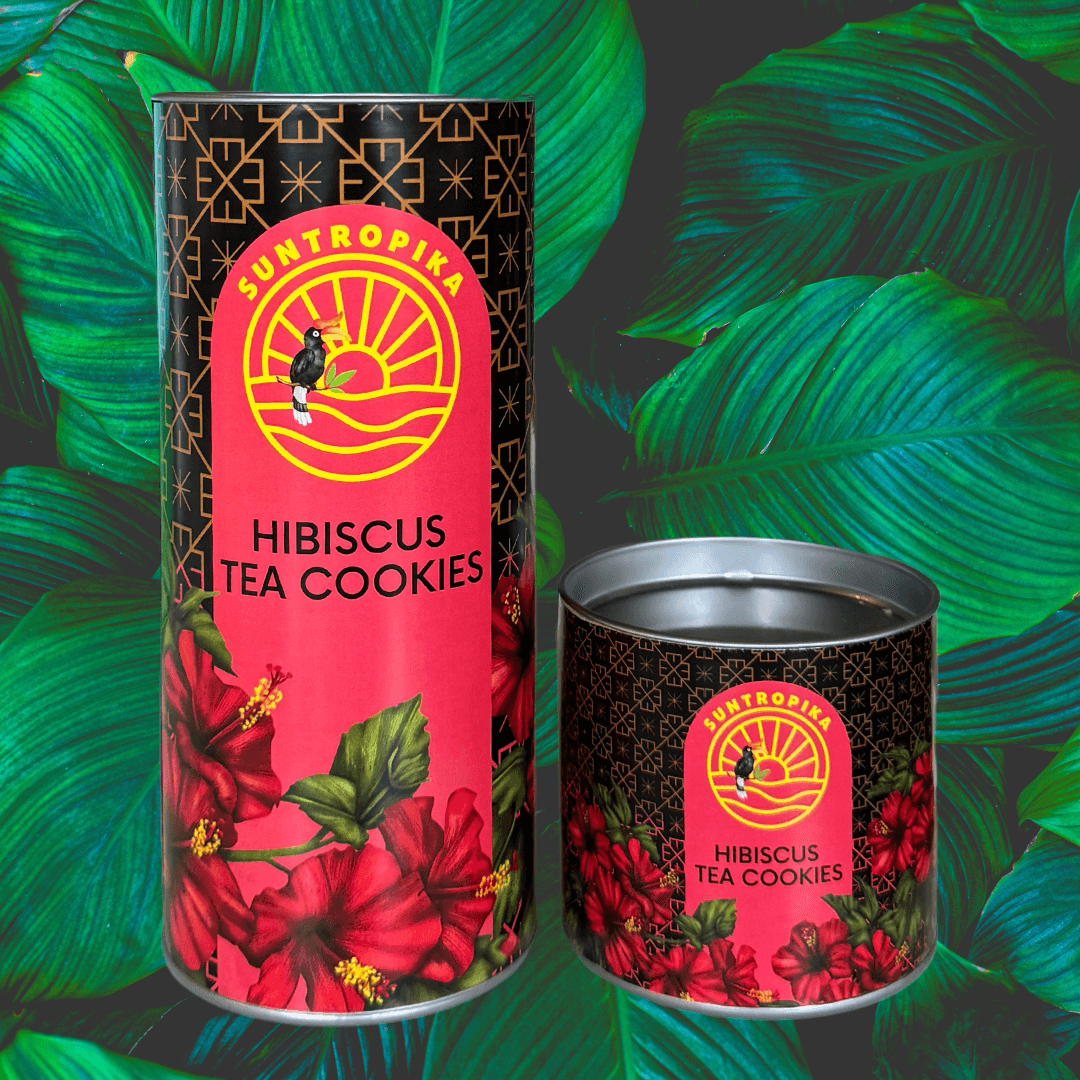 SunTropika Canister - Hibiscus Tea Cookies (eggless) - The Skinny Bakers, 