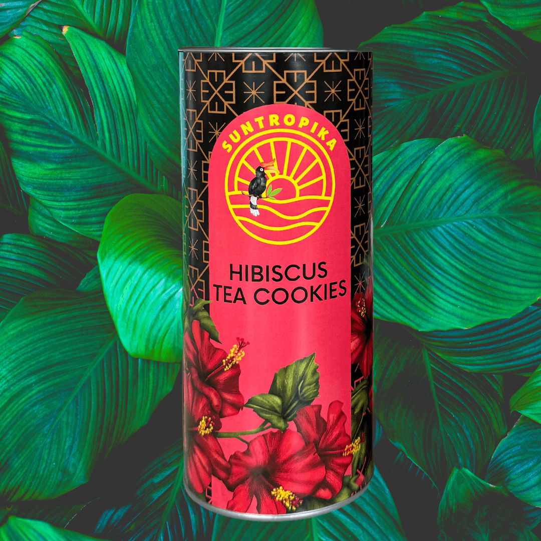 SunTropika Canister - Hibiscus Tea Cookies (eggless) - The Skinny Bakers, 