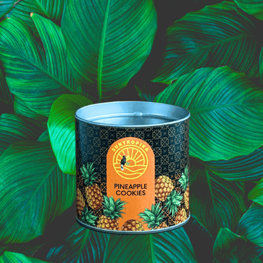 SunTropika Canister - Pineapple Cookies (eggless) - The Skinny Bakers, 