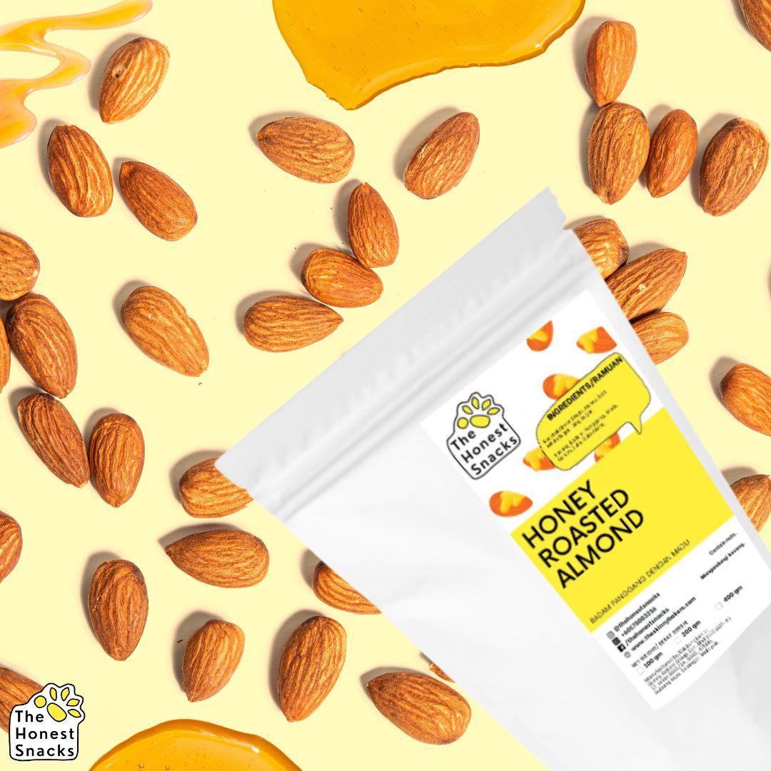 The Honest Snacks - Honey Roasted Almond (Snack Bag) - The Skinny Bakers, 