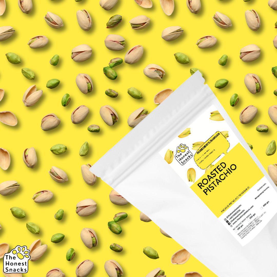 The Honest Snacks -  Roasted Pistachio (No Shells) (Snack Bag) - The Skinny Bakers, 