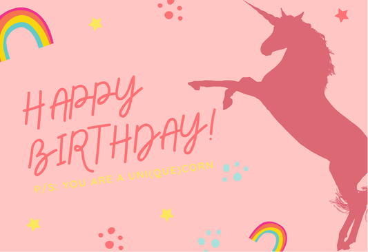 "Unicorn Birthday" Card - The Skinny Bakers,