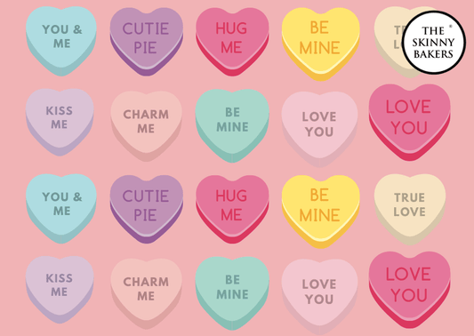 Valentine's Heart Candy Greeting Card - The Skinny Bakers, 