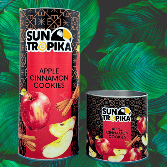 SunTropika Canister - Apple Cinnamon Cookies (eggless) - The Skinny Bakers, 