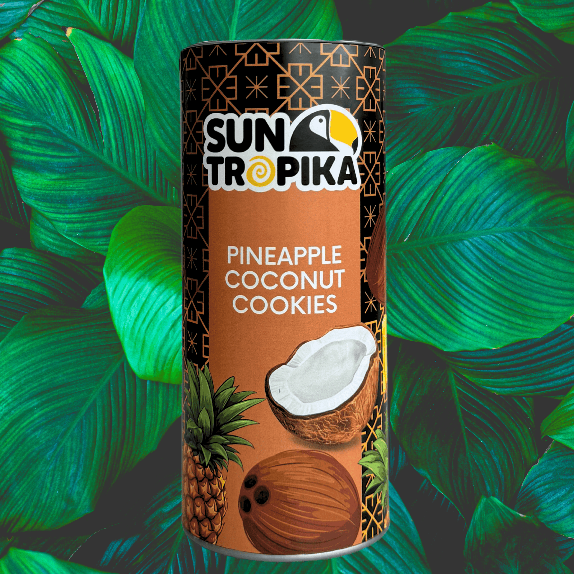 SunTropika Canister - Pineapple Coconut Cookies (eggless) - The Skinny Bakers
