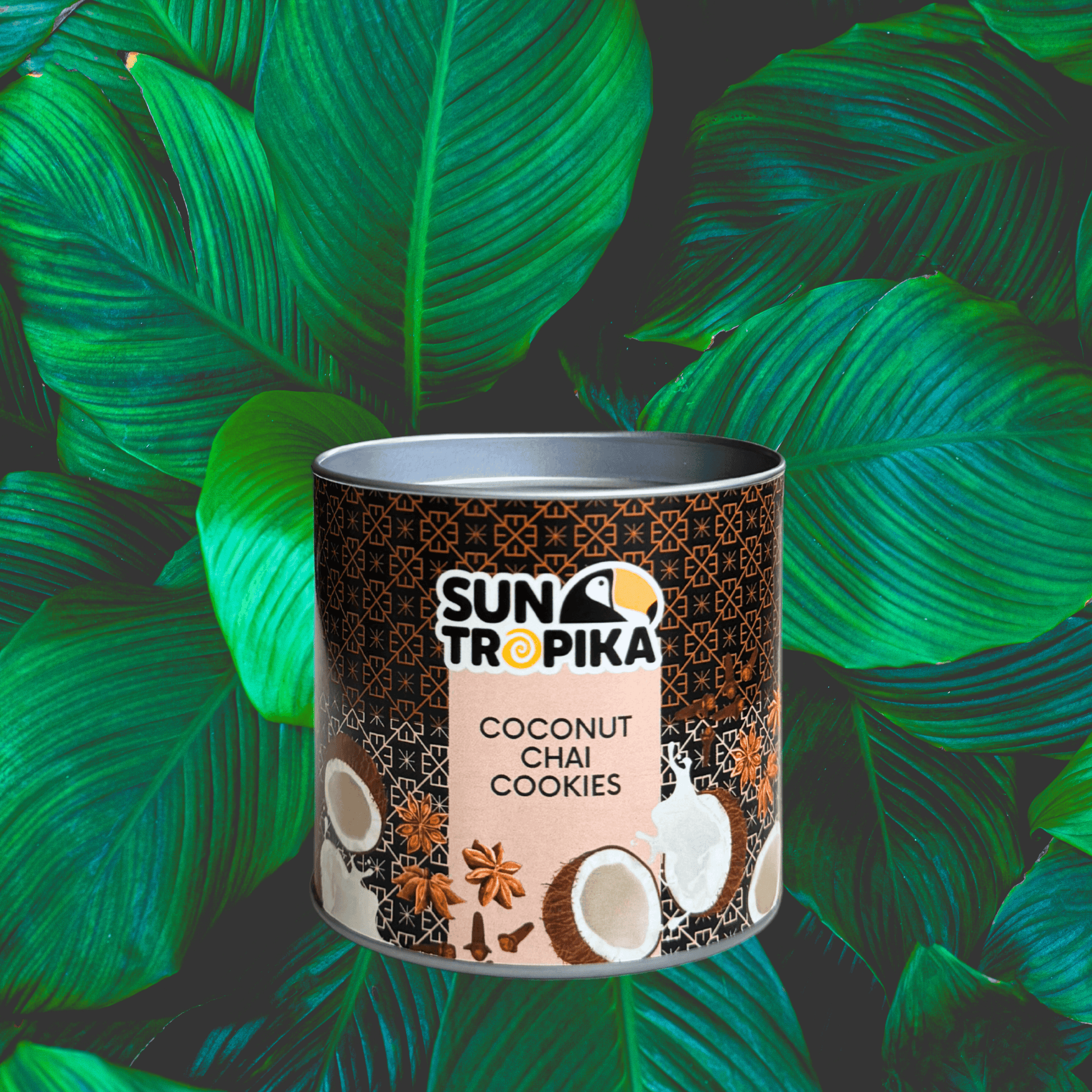 SunTropika Canister - Coconut Chai Cookies (eggless) - The Skinny Bakers, 