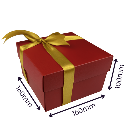 Small Red Box + Gold Ribbon +CNY Card