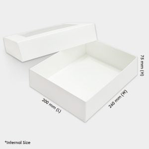 White Premium Box (XL) with Blue Ribbon and Card